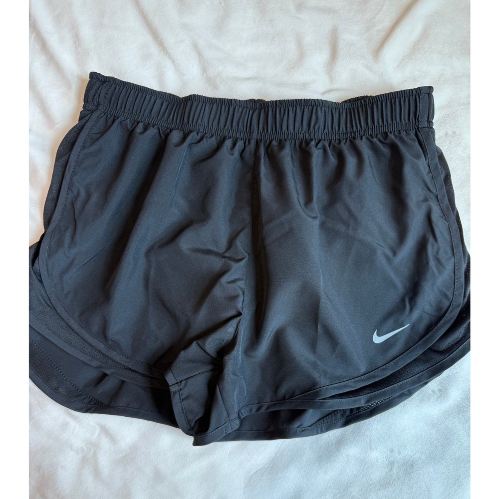 Nike Womens Running Shorts Black Elastic Waist Drawstring Athletic Medium New
